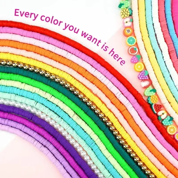 4200pcs Clay Beads Kit for Bracelet Making - Image 5