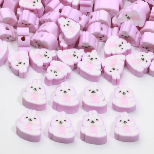 Cute Rabbit Clay Beads Kit for Jewelry Making - Image 4