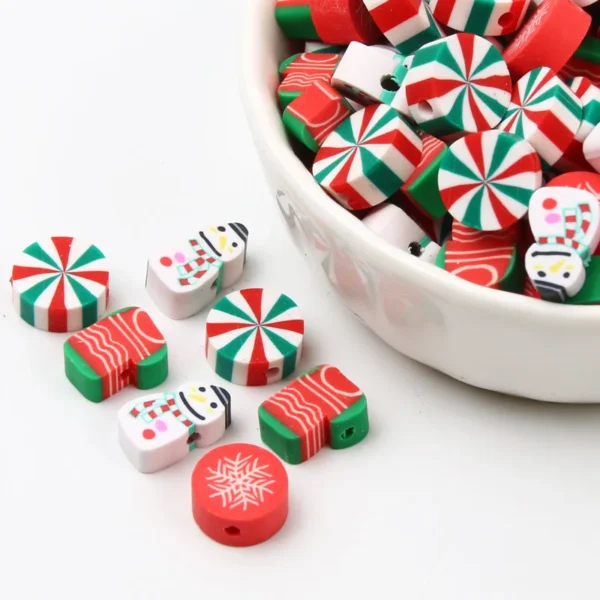 Christmas Clay Beads Kit: 20-100pcs for DIY Jewelry - Image 4