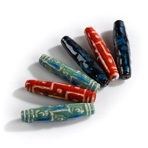 Clay Beads Kit - Retro Pottery Beads for Necklace - Image 2