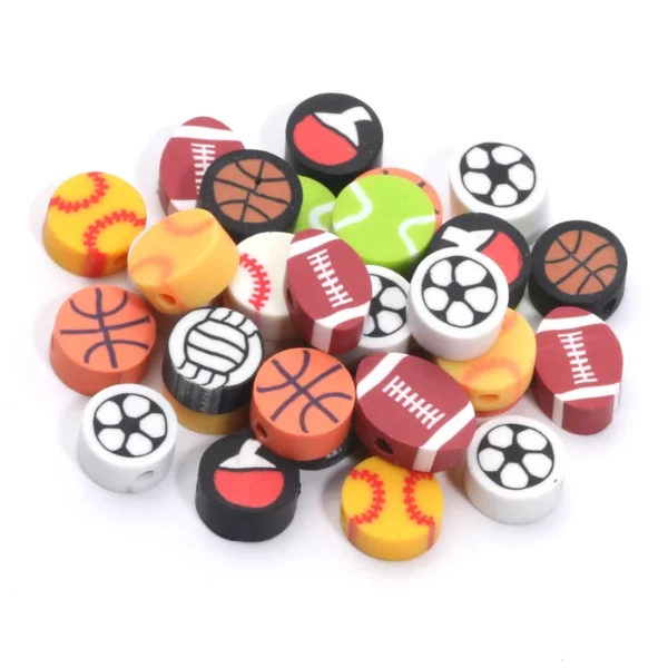 Clay Beads Kit with Sports Ball Beads for Jewelry Making - Image 2