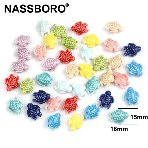 10pcs Sea Turtle Clay Beads Kit for Jewelry Making - Image 3
