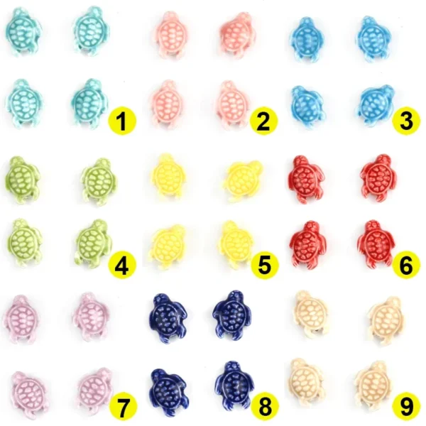 10pcs Sea Turtle Clay Beads Kit for Jewelry Making - Image 4
