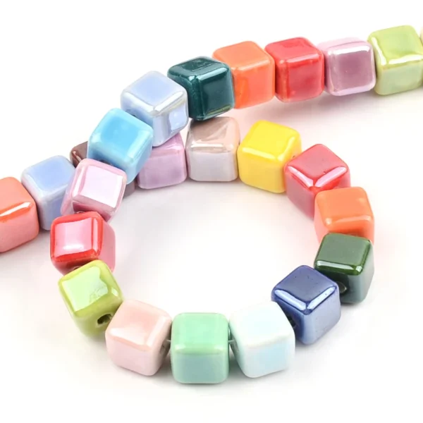 Clay Beads Kit - 20pcs Square Ceramic Beads