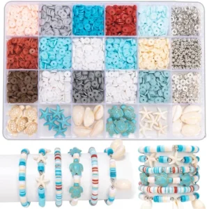 Clay Beads Kit: 2000pcs Summer Bracelet Supplies