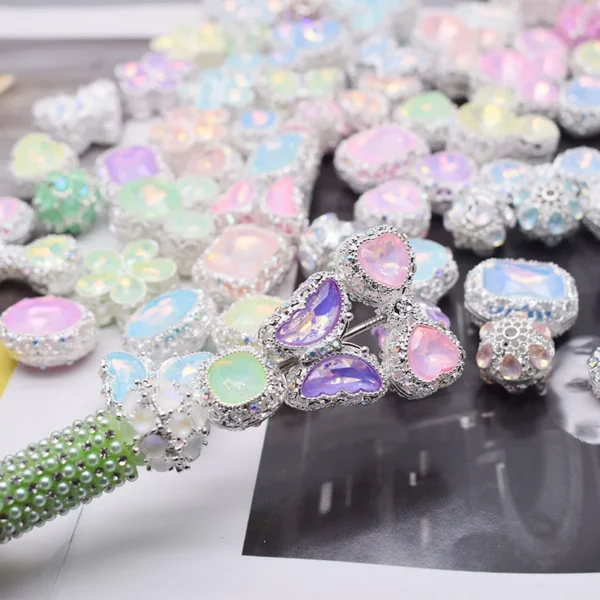 Clay Beads Kit Alloy Heart & Flower Beads - Image 4