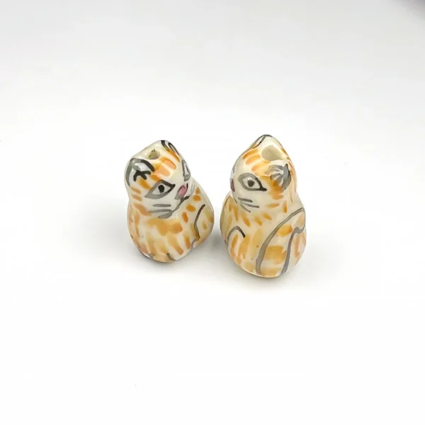 Clay Beads Kit: Hand-Painted Cat Ceramic Beads - Image 6