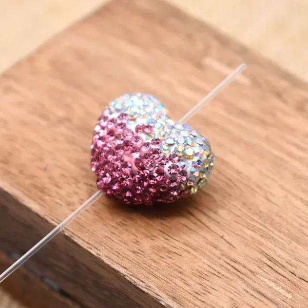 Clay Beads Kit - 23mm Gradient Heart Beads for Jewelry - Image 3