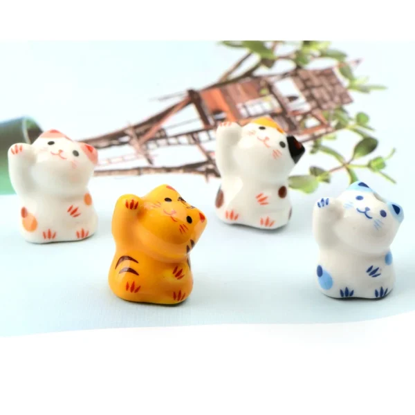 Clay Beads Kit Cute Lazy Cat Ceramic Beads for Jewelry - Image 5