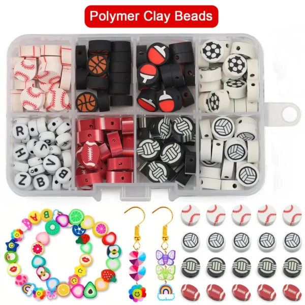 Clay beads kit with 80 Sports & 50 Alphabet Beads - Image 4