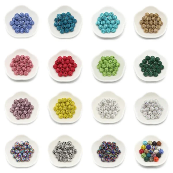 Clay Beads Kit 10mm Mixed Glass Rhinestone Beads - Image 4