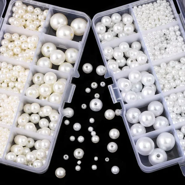 800Pcs ABS Pearl Beads Set for DIY Earrings, Bracelets, Necklaces, Decorations - Image 2