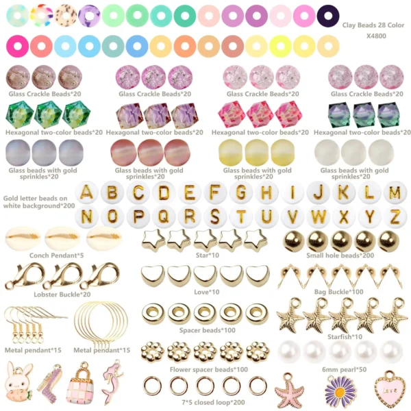 Clay Beads Kit – 6000+ Beads for Bracelet Making - Image 2