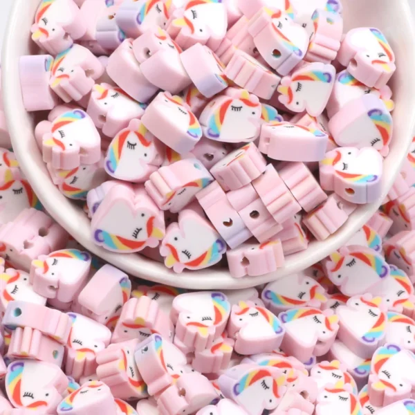 Clay Beads Kit - 10mm Unicorn Beads for Jewelry - Image 3