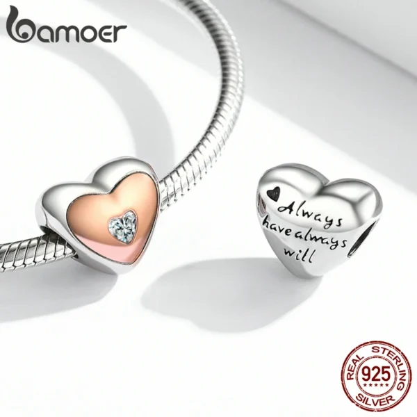 Clay Beads Kit - Sterling Silver Heart Charm, Zircon - Image 3