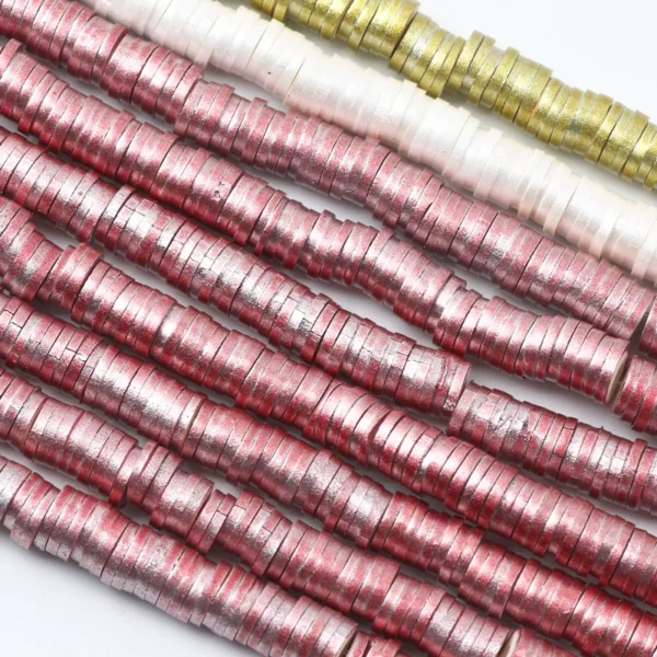 Clay Beads Kit with 350pcs 6mm Flat Round Beads for Jewelry - Image 3