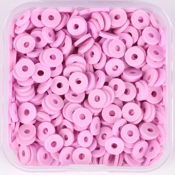 Clay Beads Kit: 500pcs 6mm Purple Beads for DIY - Image 3