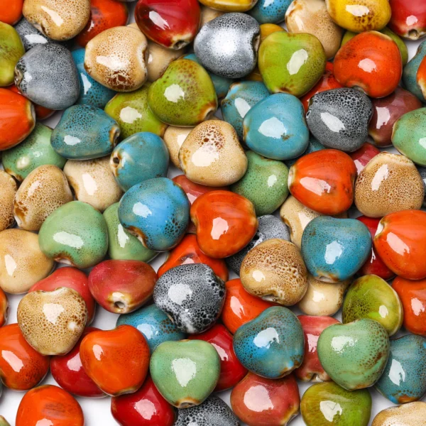 Clay Beads Kit 12mm Heart Beads for Jewelry