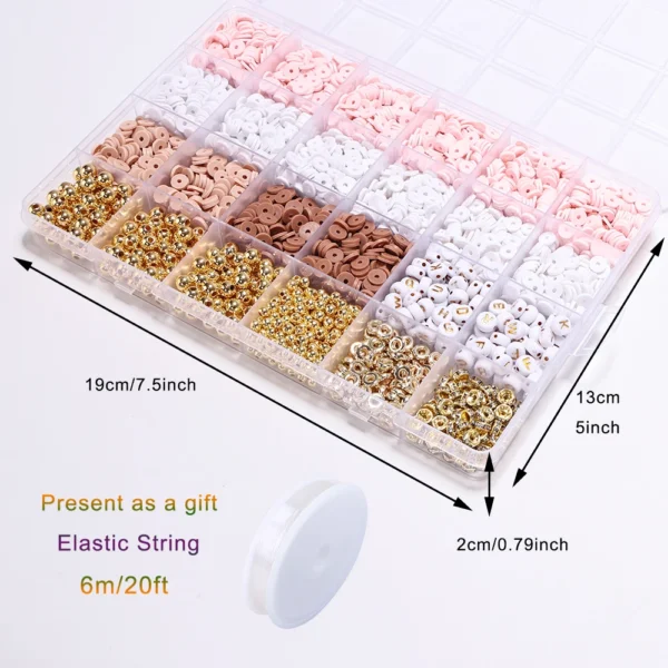 Clay Beads Kit – Friendship Bracelet with Golden Letters - Image 4