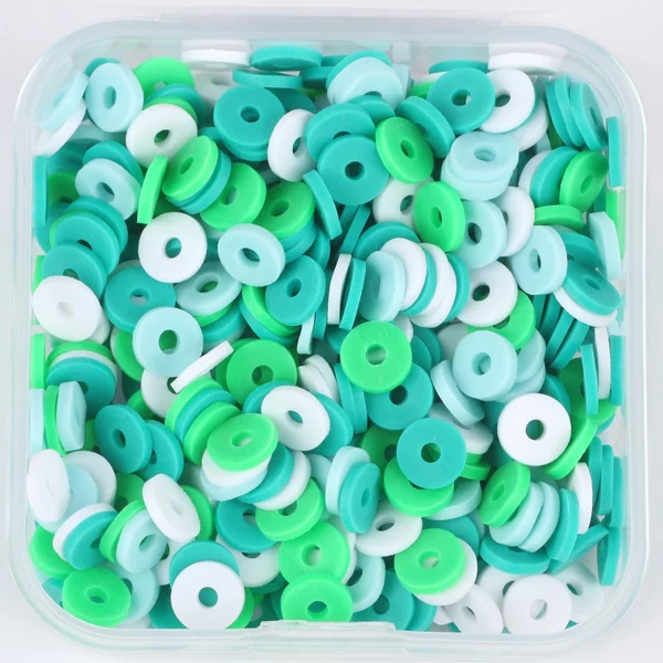 Clay Beads Kit - 500pcs Green Spacer Beads - Image 9