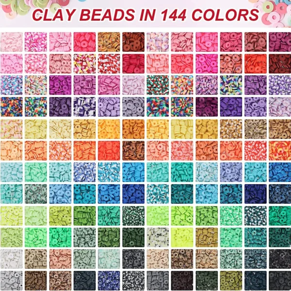 Clay Beads Kit – DIY Multicolor Jewelry Box & Bracelet Set - Image 2