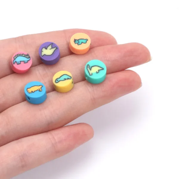Clay Beads Kit 20pcs Dinosaur Polymer Beads - Image 10