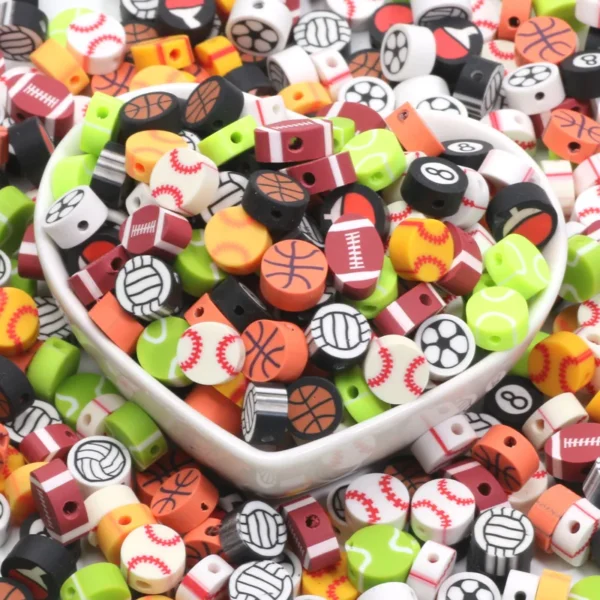 Clay Beads Kit with Sports Ball Beads for Jewelry Making - Image 5