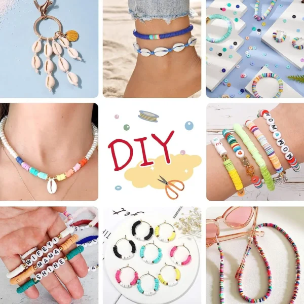 Clay Beads Kit – DIY Multicolor Jewelry Box & Bracelet Set - Image 3