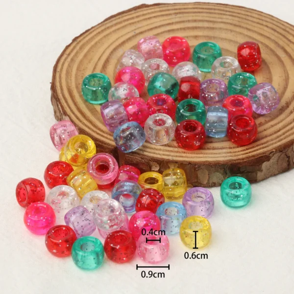 Clay Beads Kit - 100pcs Sequin Acrylic Beads for DIY - Image 2