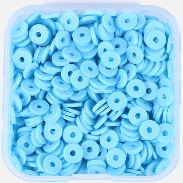 Clay Beads Kit: 500pcs 6mm Blue Beads for DIY - Image 6