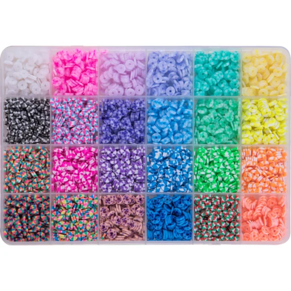 Clay Beads Kit: 72 Pottery & 48 Glass Beads for Jewelry - Image 5