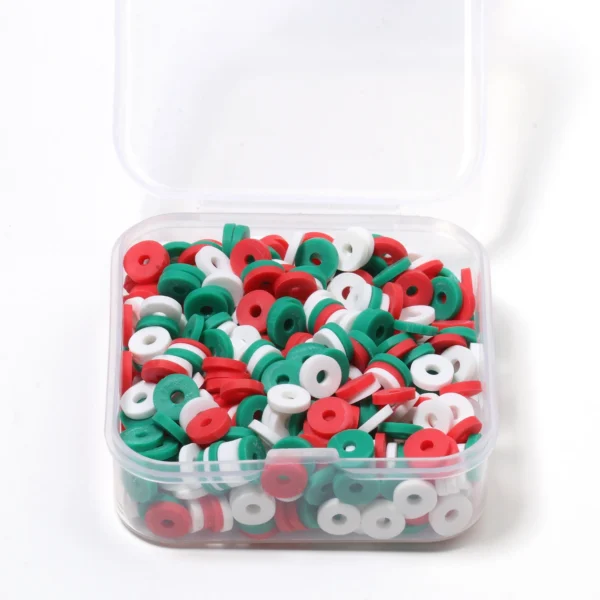 Clay Beads Kit: 500pcs 6mm Christmas Spacer Beads - Image 3