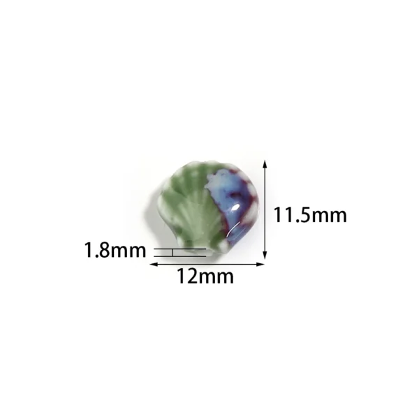 Clay Beads Kit – 5pcs Ceramic Shell Beads - Image 2