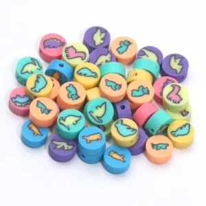 Clay Beads Kit 20pcs Dinosaur Polymer Beads
