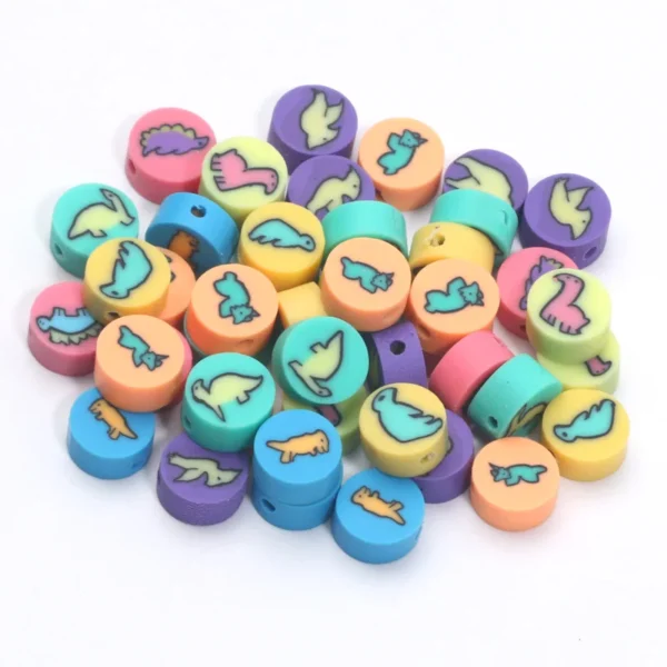 Clay Beads Kit 20pcs Dinosaur Polymer Beads