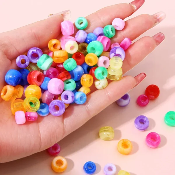 Clay Beads Kit with Large Hole Pony Beads for Crafts - Image 3