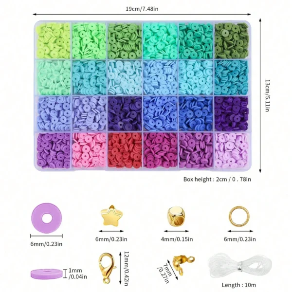 Clay Beads Kit – 18000pcs 132 Colors Bracelet Making - Image 2