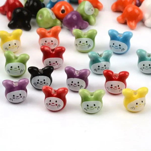 Clay Beads Kit - 10PCS Rabbit Beads for Jewelry - Image 2