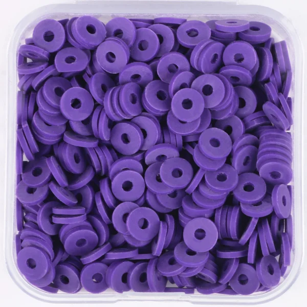 Clay Beads Kit: 500pcs 6mm Purple Beads for DIY - Image 2