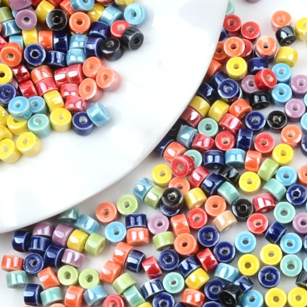 Clay Beads Kit: 30pcs Ceramic Spacer Beads for Jewelry - Image 3