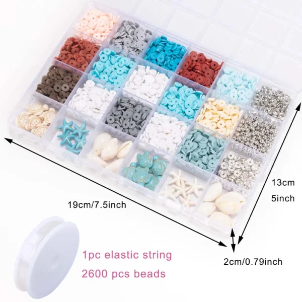 Clay Beads Kit for Ocean Style Bracelet Making - Image 2