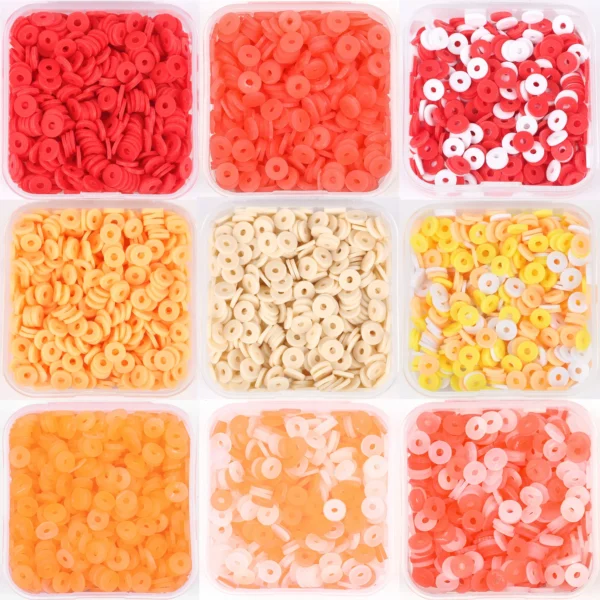 Clay Beads Kit - 500pcs Red Spacer Beads