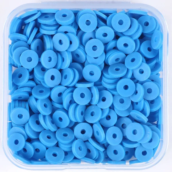 Clay Beads Kit: 500pcs 6mm Blue Beads for DIY - Image 4
