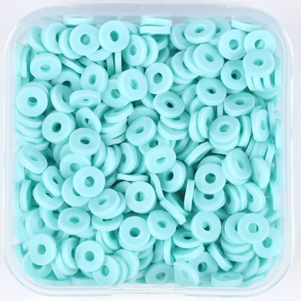 Clay Beads Kit: 500pcs 6mm Blue Beads for DIY - Image 2