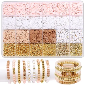 Clay Beads Kit – Friendship Bracelet with Golden Letters