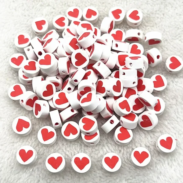 Clay Beads Kit 30pcs Heart Shape for DIY Jewelry - Image 4