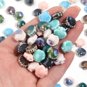 Clay Beads Kit - 5pcs Shell Ceramic Beads for Jewelry