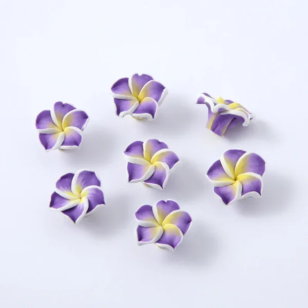 Clay Beads Kit 15mm Plumeria Flowers for DIY Jewelry - Image 2