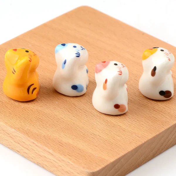 Clay Beads Kit - 4pcs Cat Ceramic Beads for Bracelets - Image 5
