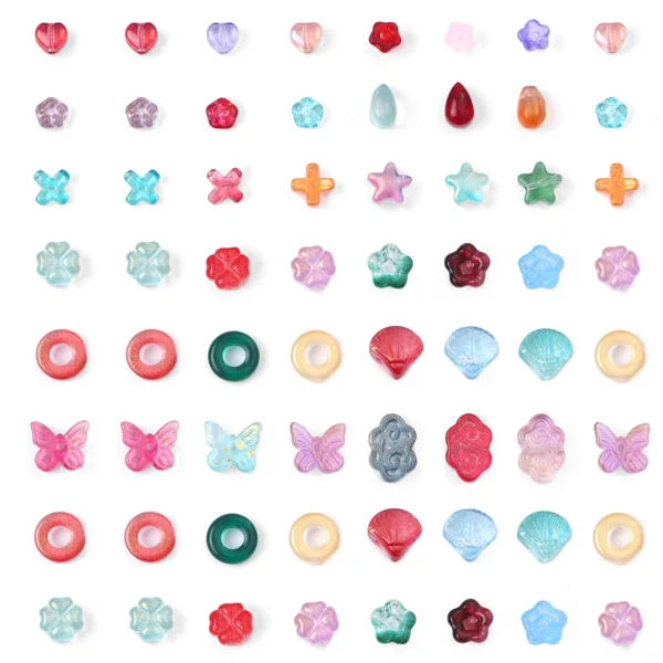 60Pcs Glass Beads DIY Bracelet Necklace Decoration Accessories Set - Image 6